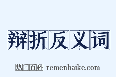 辩折反义词是什么意思的图片